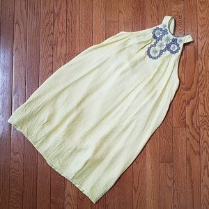 Bcbg yellow halter bubble dress